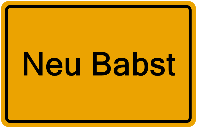 Handelsregisterauszug Neu Babst